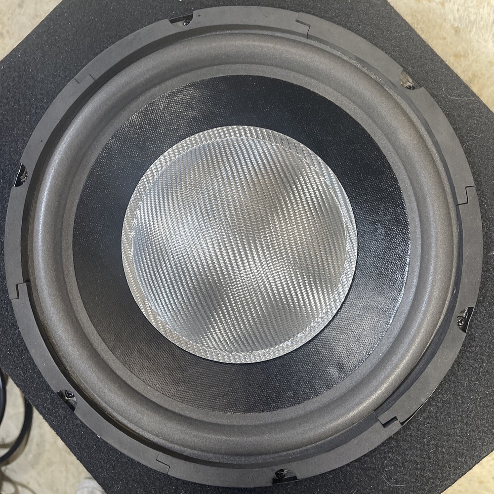 6.5” Solid Silver Carbon Fiber Composite Dust Cap Subwoofer Speaker Cone Sub