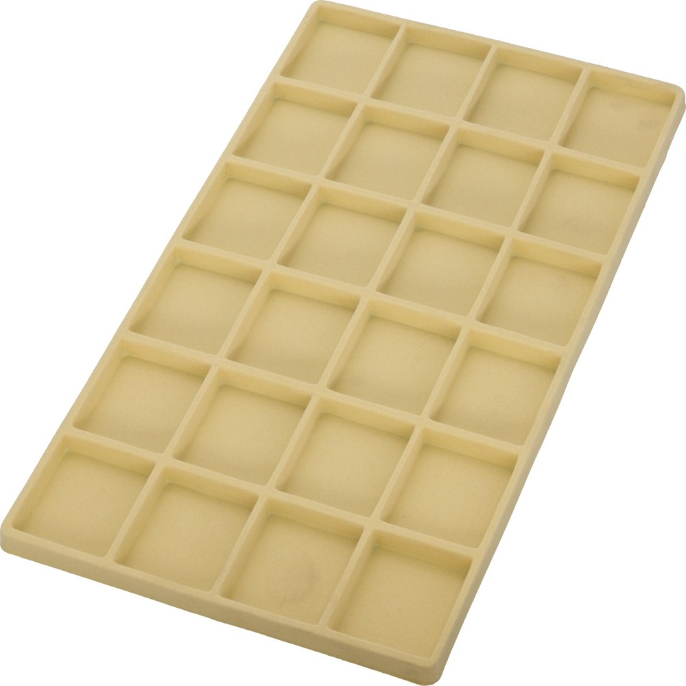 5 Beige 24 Compartment Display Tray Inserts