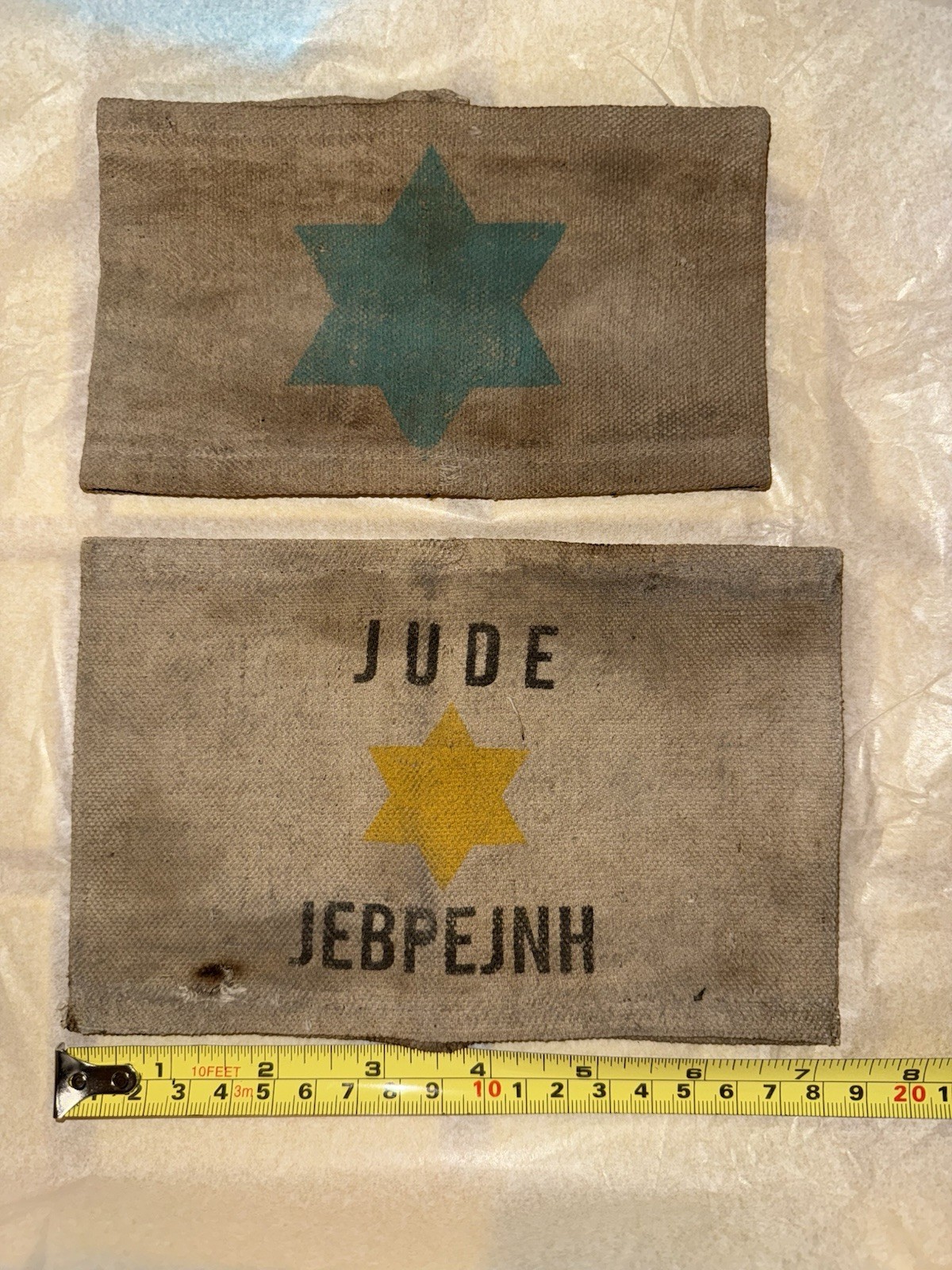 Vintage Ghetto Armbands Star of David Jude Markings Set of 2