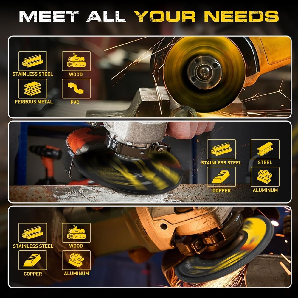 Ultimate 4.5" 26 Pack Angle Grinder Disc Set - Quality Cutting & Grinding Tools