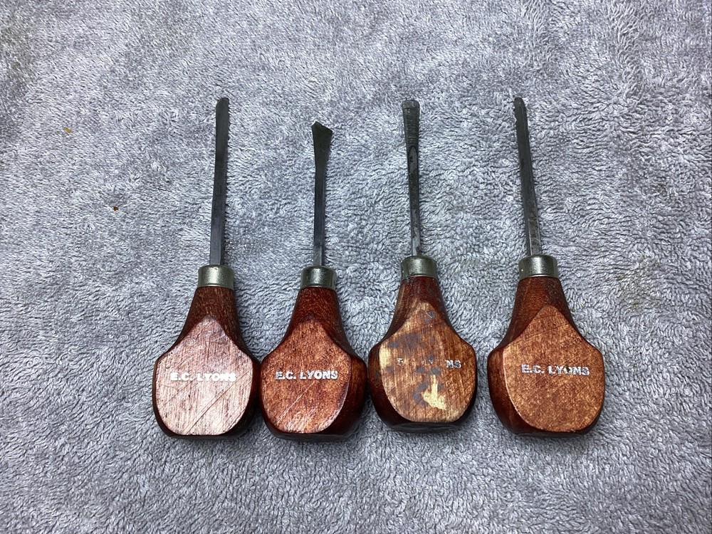 4 E.C.LYONS CARVING CHISELS