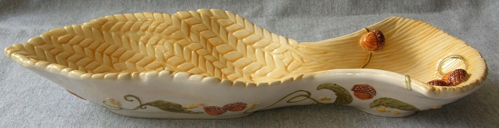 Amscan Home "Wheat" Ceramic Olive Dish NIB