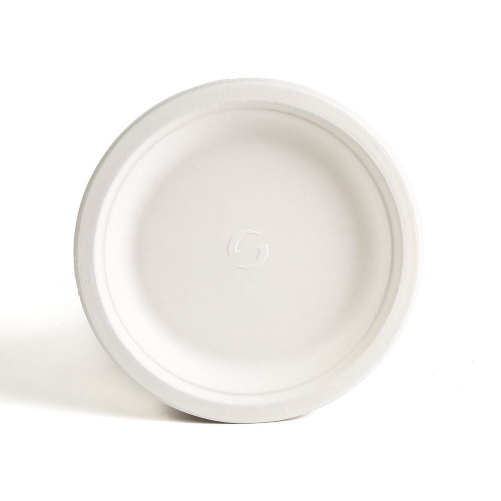 Green Wave PF-EV-P006, 6-Inch Evolution White Compostable Round Plate, 1000/CS
