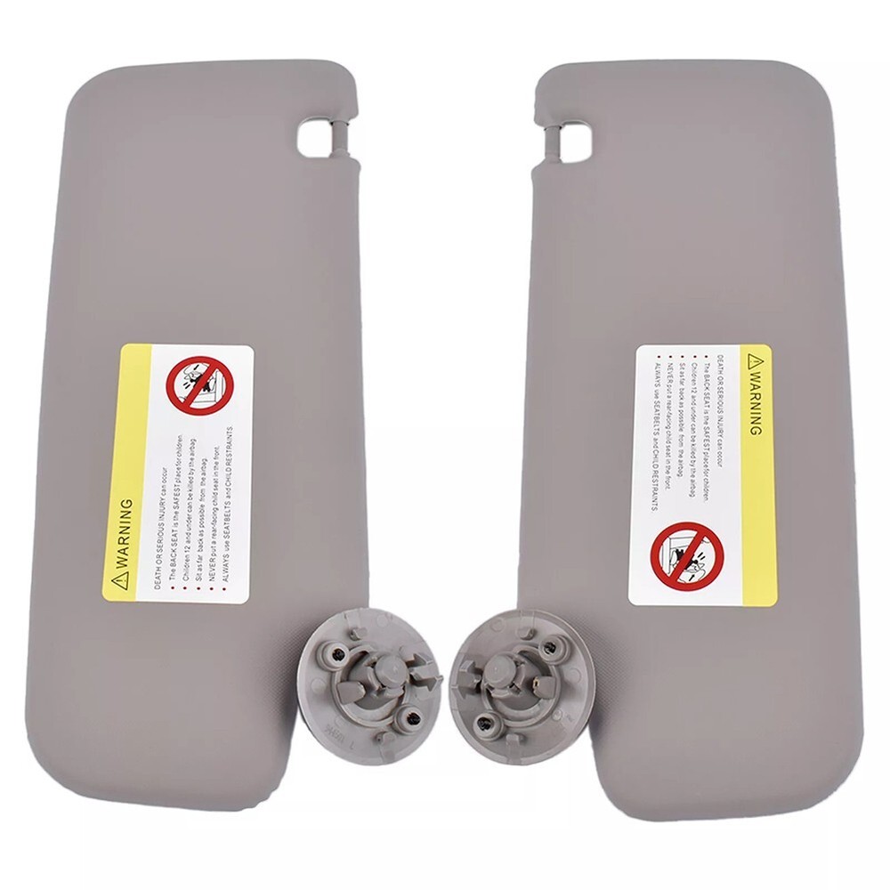 For Chevrolet Vehicles Gray Plastic Driver Passenger Side SUn VIsor Set
