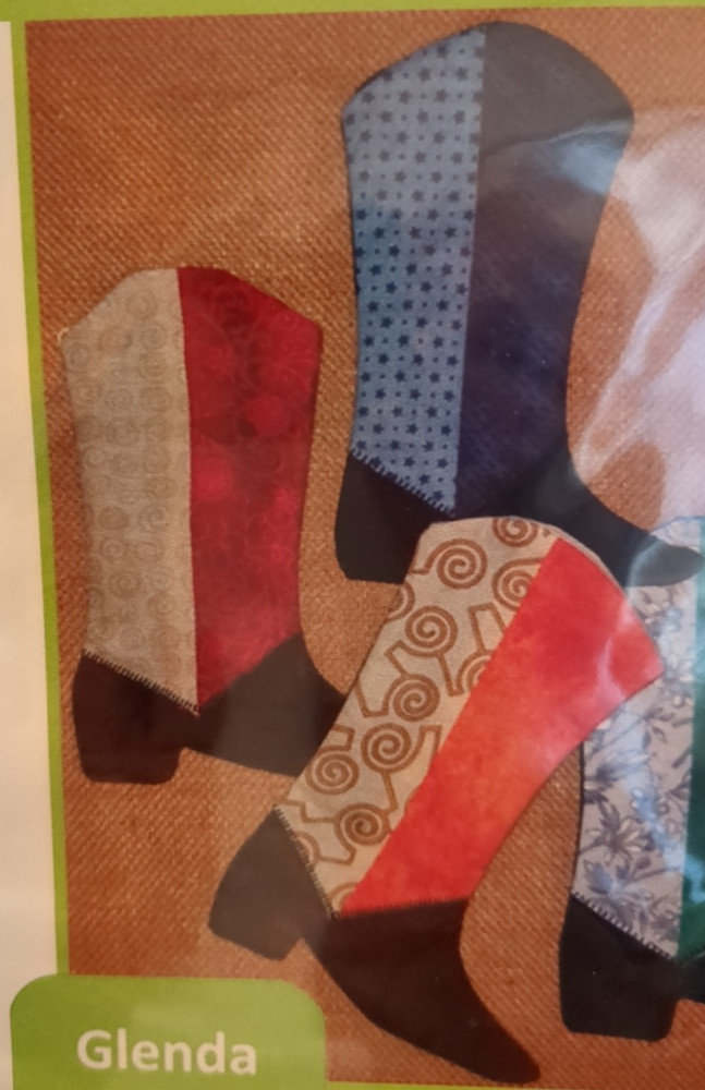 GLENDA WILDER DESIGNS - Quilt PATTERN - JUST KICKIN' IT - Mini Boot Pattern
