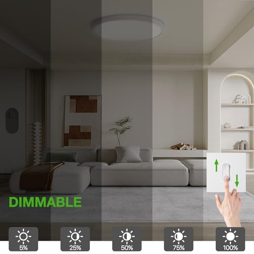 2Pack 12Inch LED Flush Mount Ceiling Light 12inch-2Pack White-3CCT Dimm.