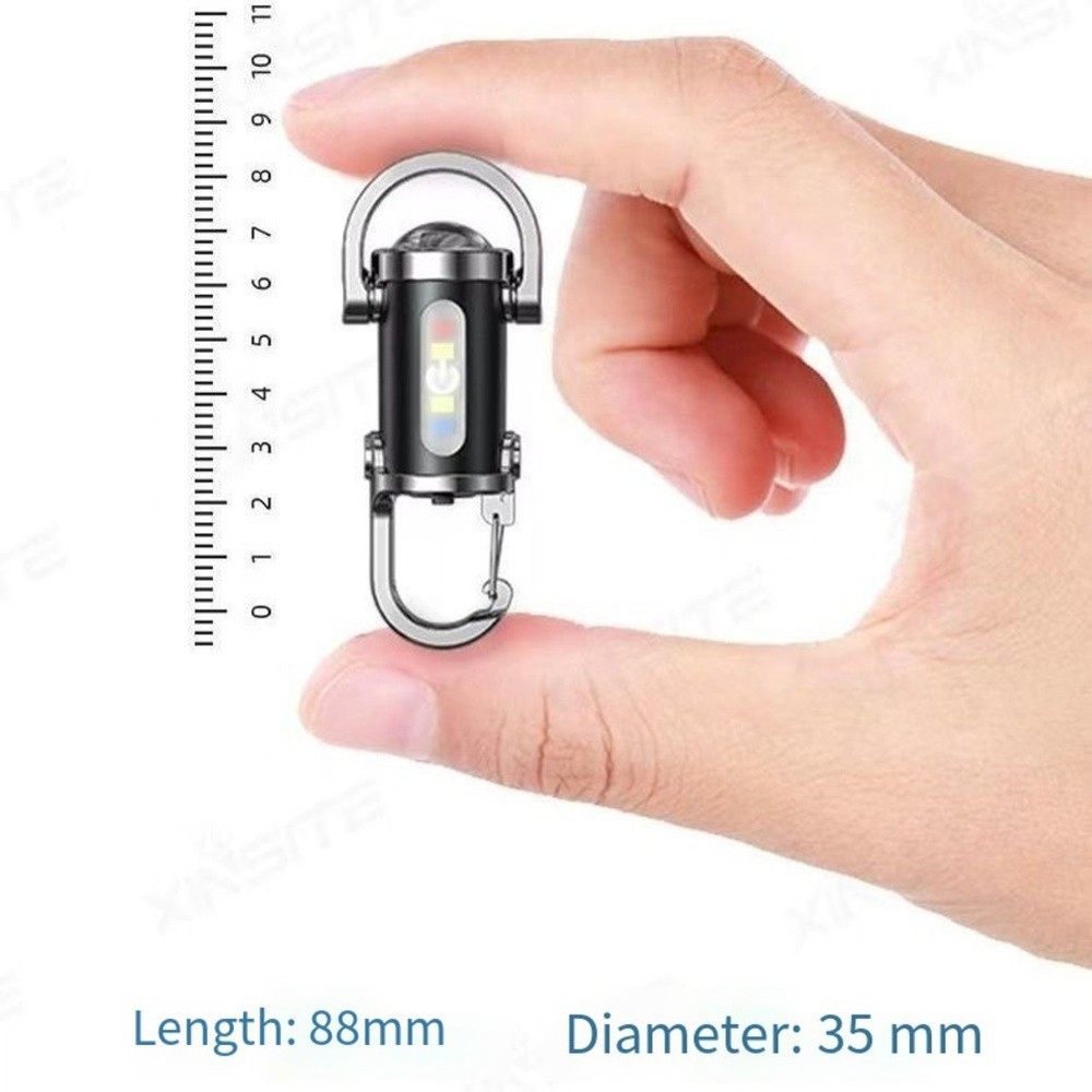 For Outdoor Mini Keychain Flashlight With USB Power Bank Functionality