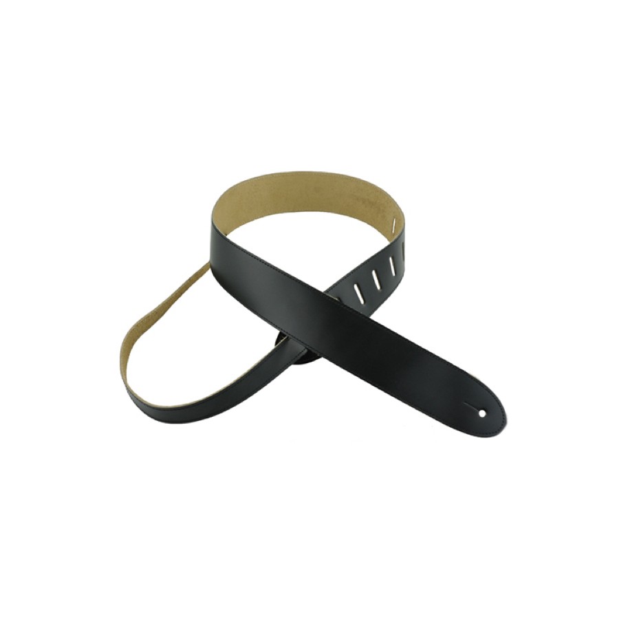 Henry Heller Basic Leather Guitar Strap 2-Inch - Black , New!