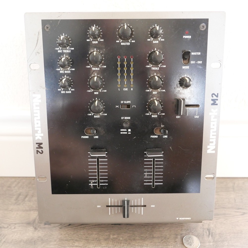 Numark M2 - 2-Channel DJ Scratch Mixer, Untested, No Power Supply
