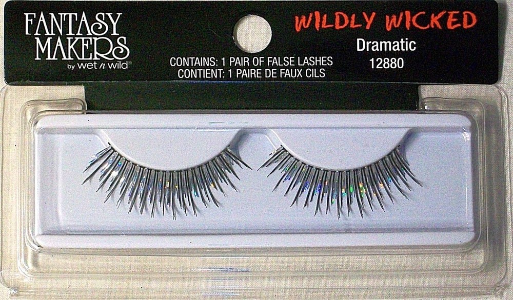 Fantasy Makers Wildly Wicked Lashes Dramatic #12880 Silver Halloween