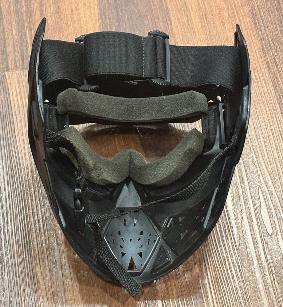 JT Paintball Face Mask Complete Black Shield Goggles Adjustable