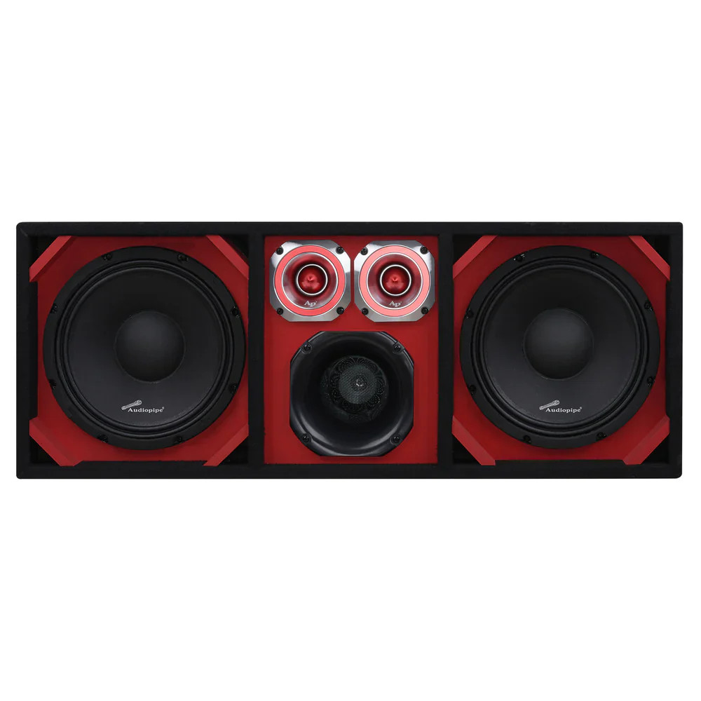 Audiopipe AP-CHU-1028RED High Powered Vented Chuchero Enclosure