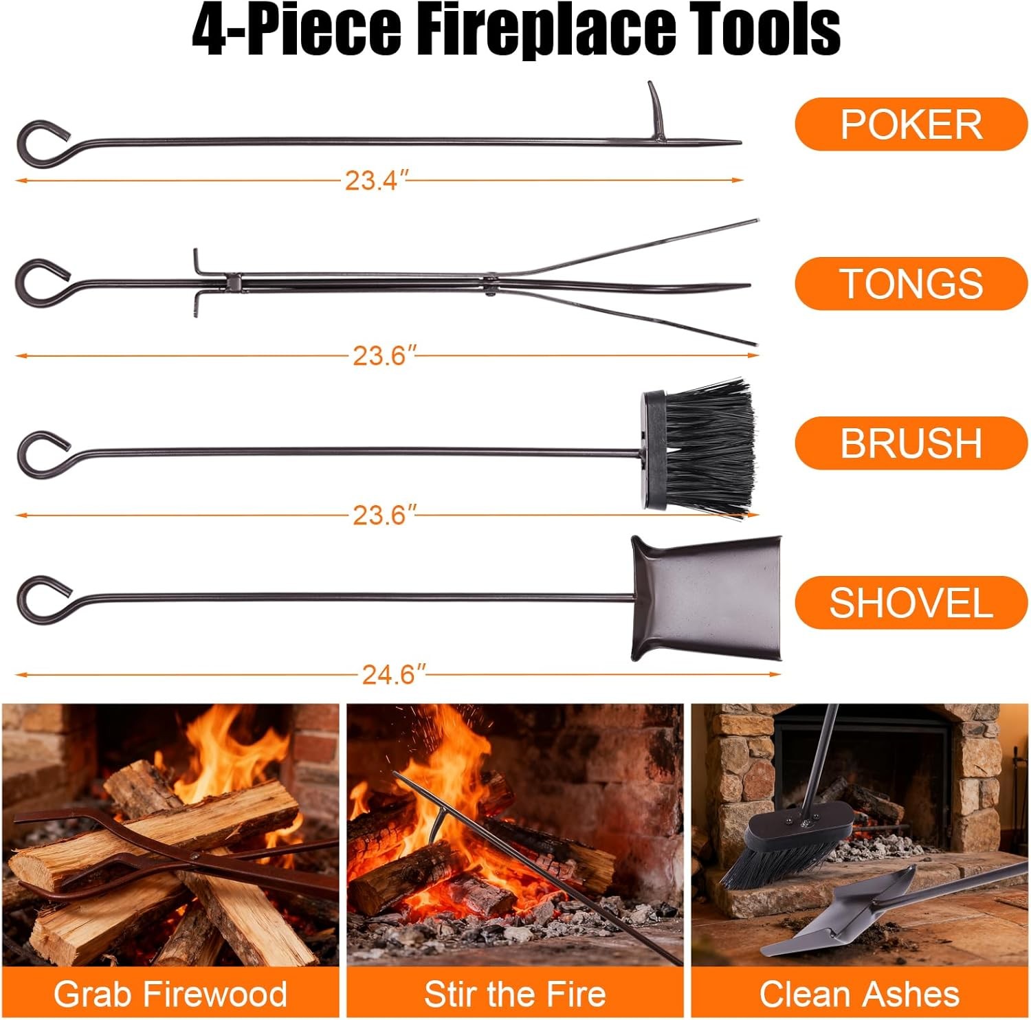 2-Tier Firewood Log Rack,Iron Lumber Storage Holder, Wood Pile Stacker Organizer