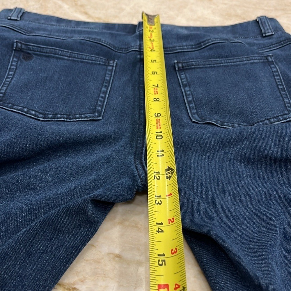 Betabrand Yoga Denim Skinny-Leg Pants | Dark Wash | Petite Medium