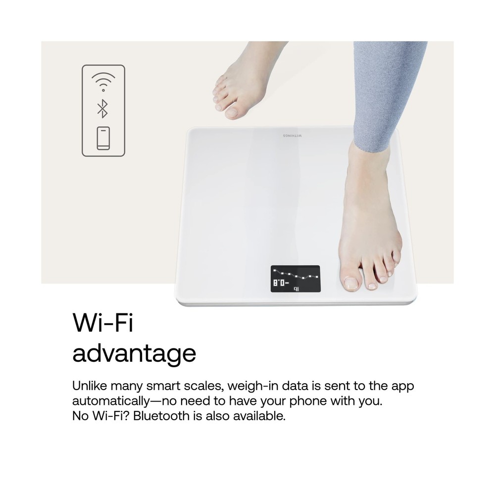 Withings Body - Digital Wi-Fi Smart Scale with Automatic Smartphone App Sync,...