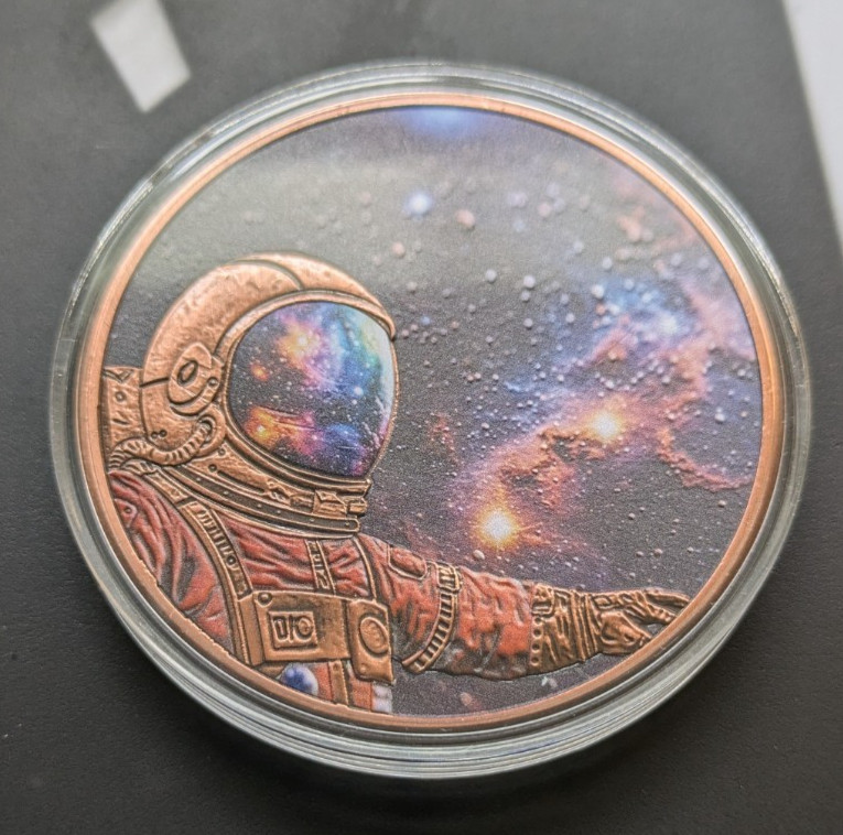5 oz Space Commander Colorized Copper in Capsule