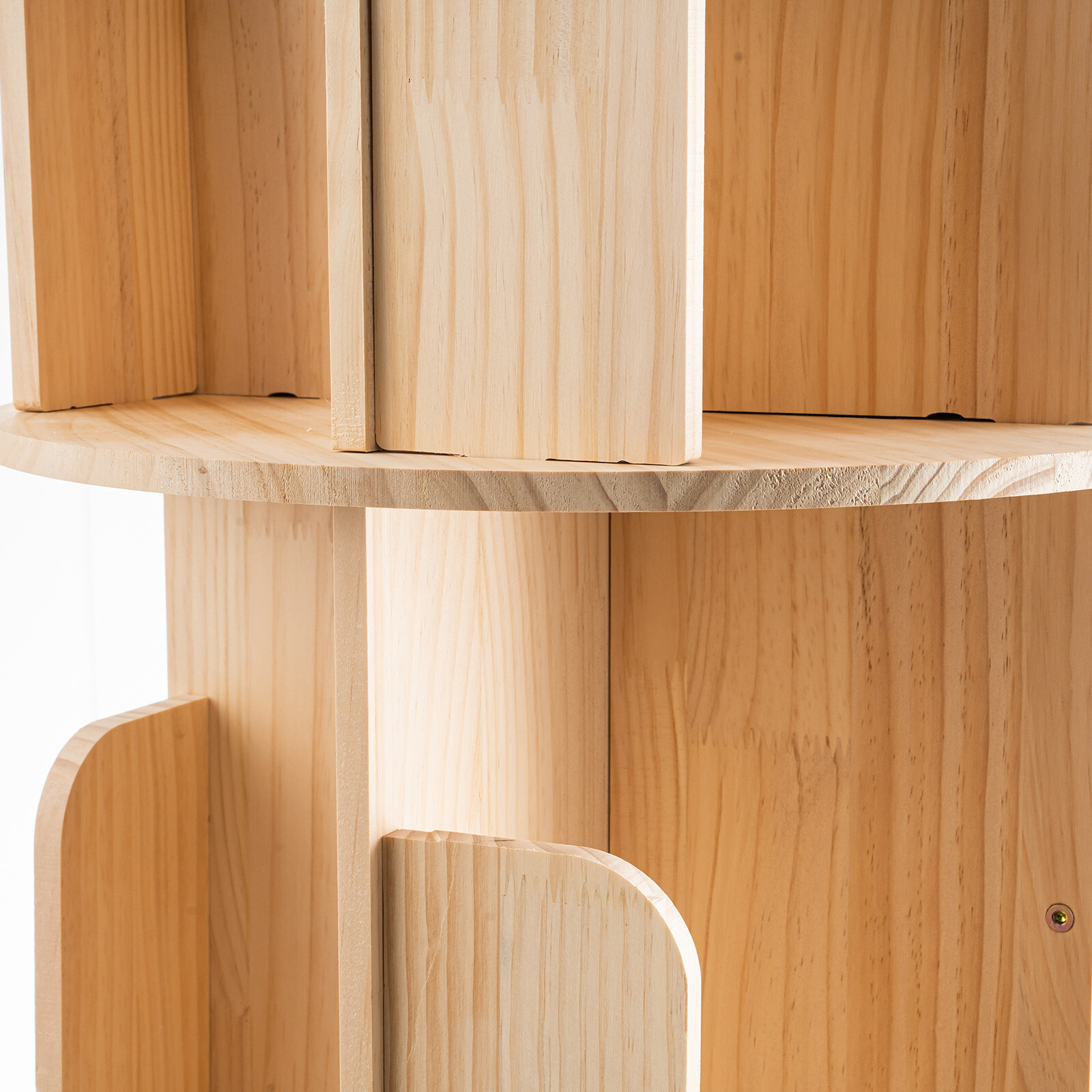 4 Tier 360° Rotating Bookshelf Bookcase Storage Shelf Freestanding Display Rack