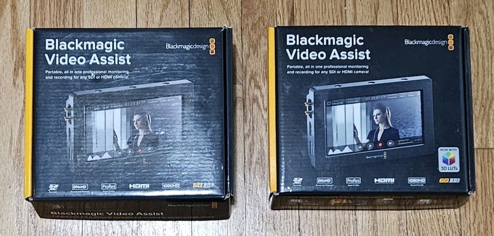 2 Blackmagic Video Assist 5" Monitors