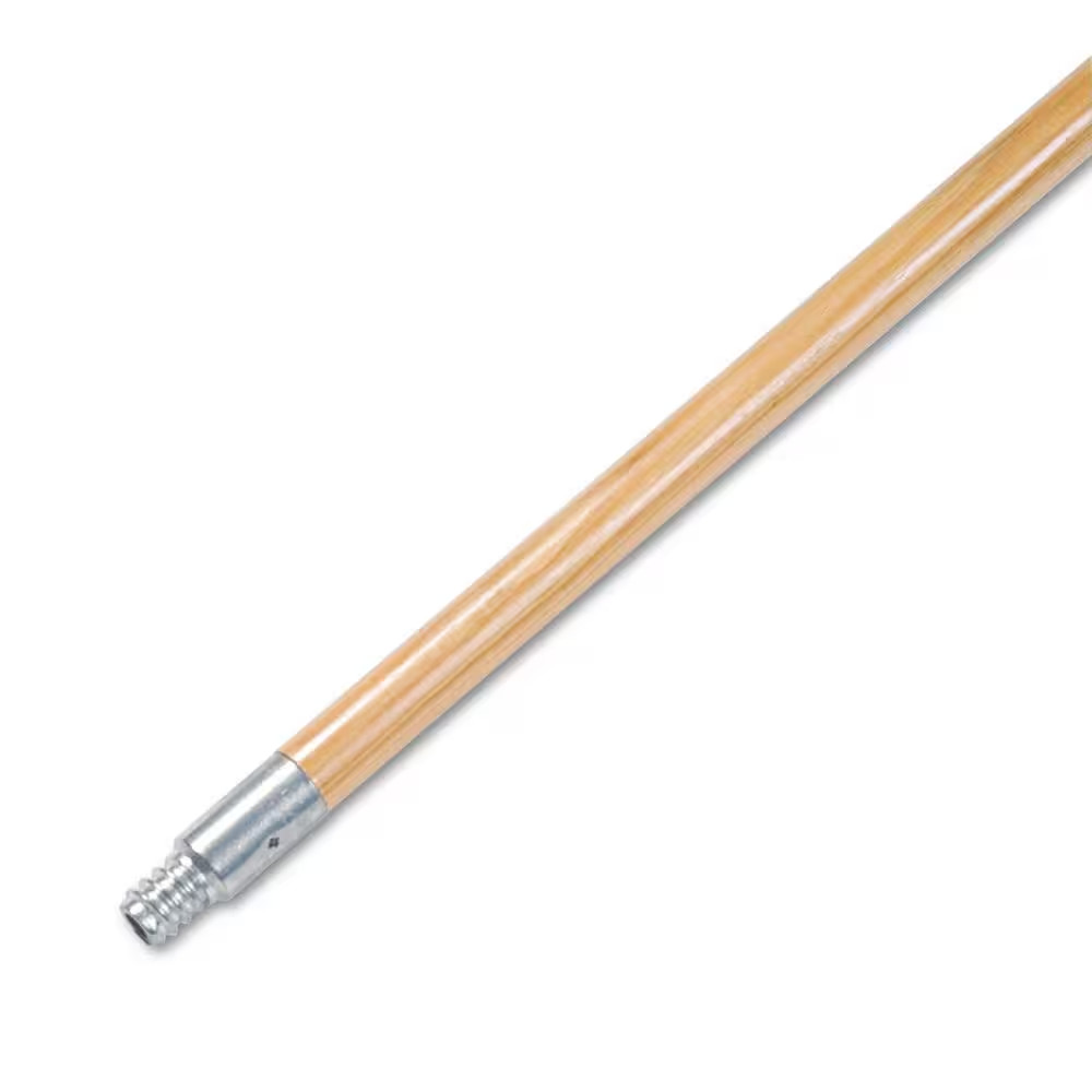 15/16 In. Dia X 60 In. L Metal Tip Threaded Hardwood Broom Handle