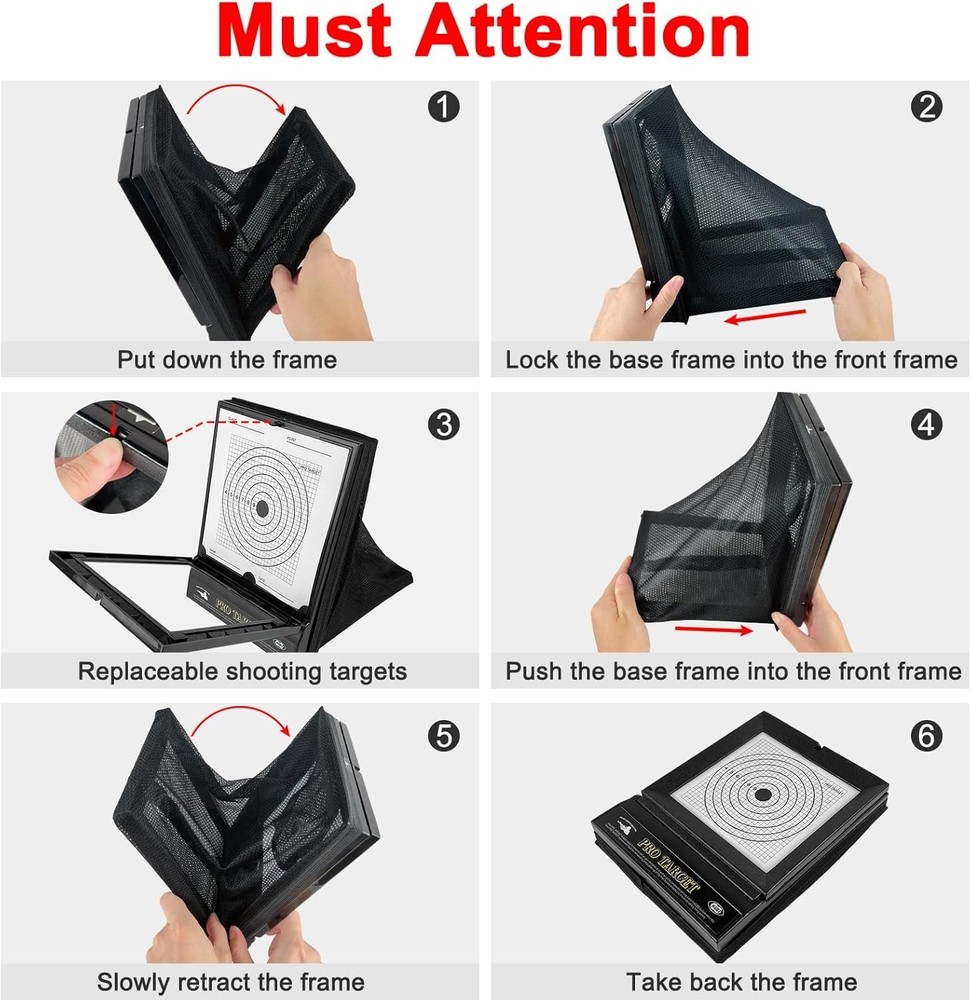 Folding Airsoft Target with Catcher - Perfect for Backyard Shooting Practice