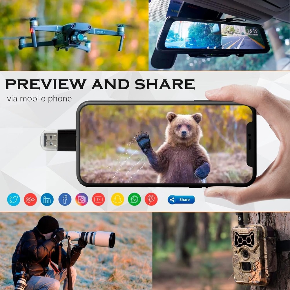 2 Pack] Micro SD Card Reader for Android Phone,Micro SD Card to USB Adapter, ...