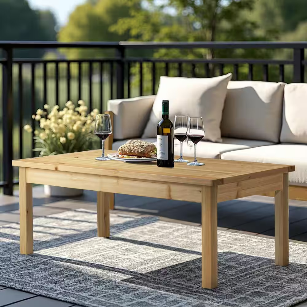 Patio Light Brown Wood Table