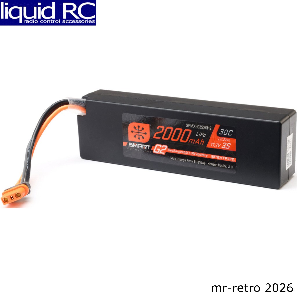 Spektrum X203S30H2 11.1V 2000mAh 3S 30C Smart G2 LiPo Battery: IC2 Connector