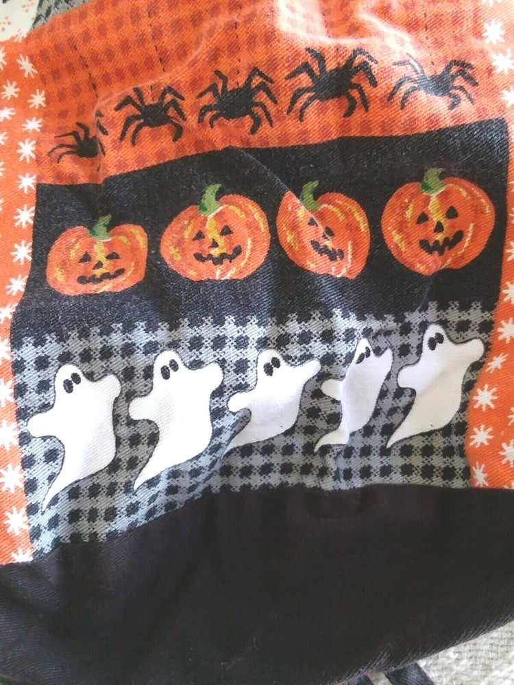 Halloween Ghost Pumpkin Bats Spiders Drawstring Bag