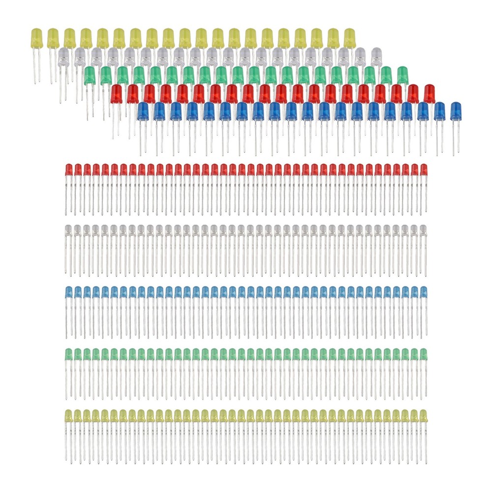 300 Pcs LED Diode Set with 5 Different Colors Suitable for Various DIY Projects