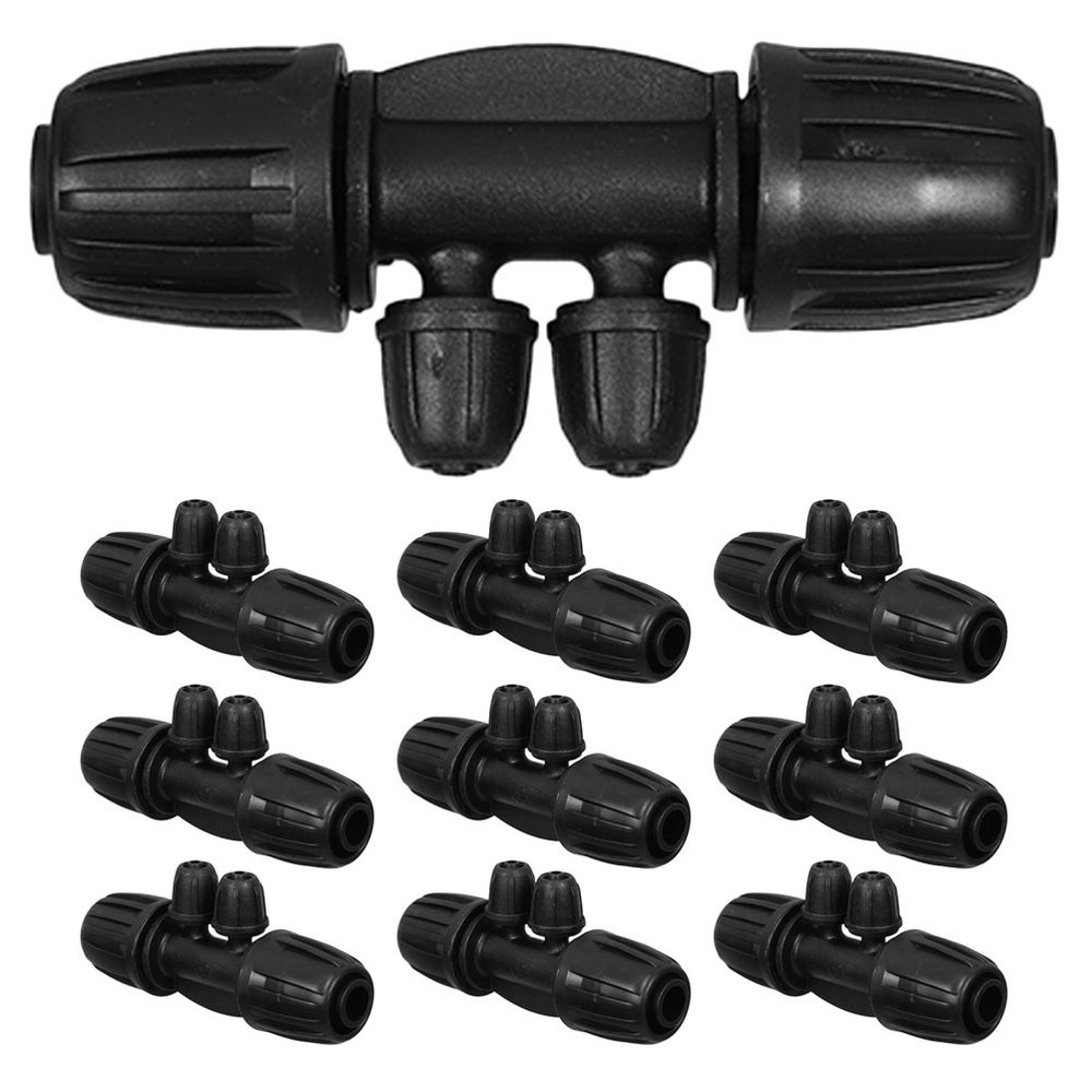 10 Pcs Drip Irrigation Barbed Connectors Coupling Coupler Fitting
