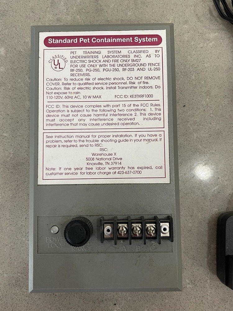 Standard Pet Containment System Underground Fence Training transmitter box