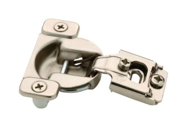 Pair (2) 1/2" Overlay Compact Concealed Hinges W/ Screws & Instructions