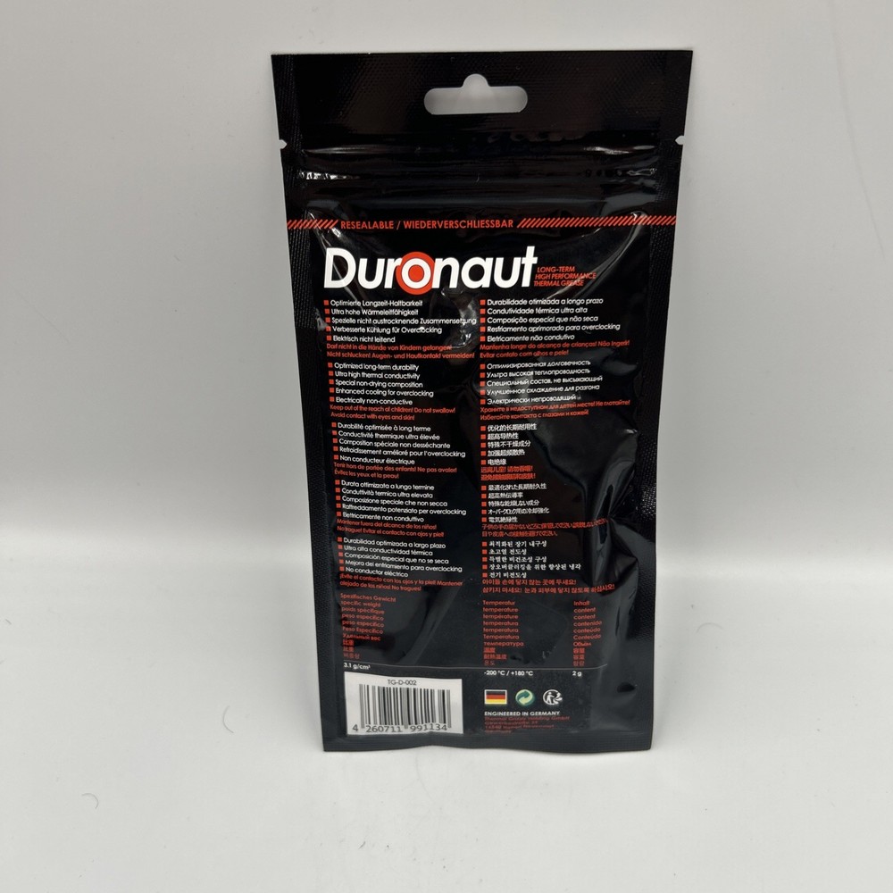 Thermal Grizzly Duronaut 2g Thermal Paste TG-D-002 High Durability CPU GPU