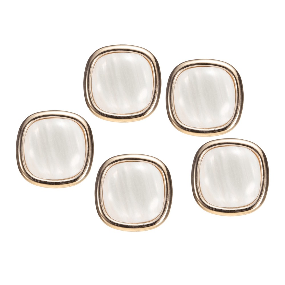 5pcs Gold Pearl Button 25mm 0.47" Thick Sewing Button Style G