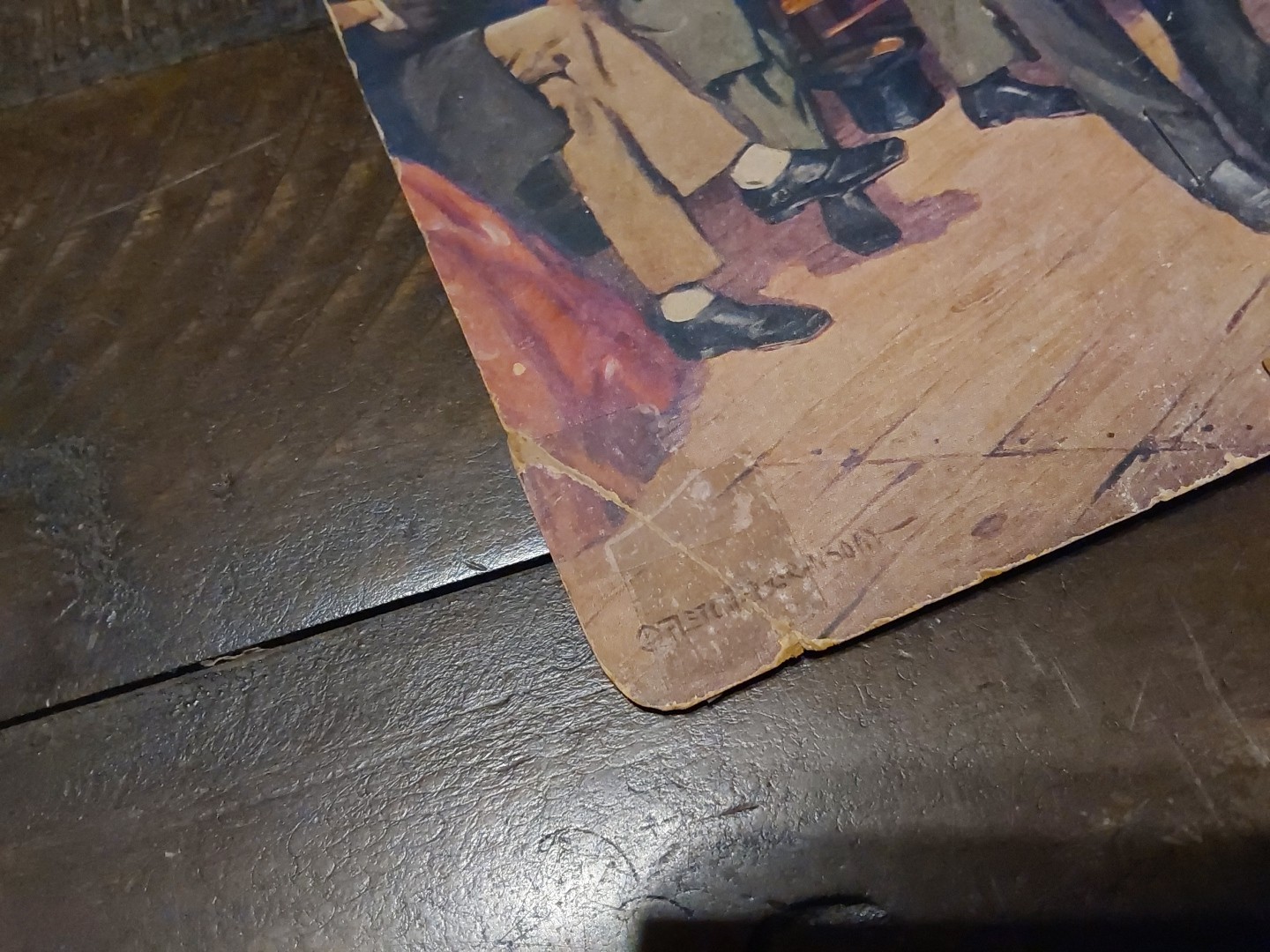 1900s Warwick RI Hand Fan Johnson & Dennegan Confectionery Lincoln at Gettysburg