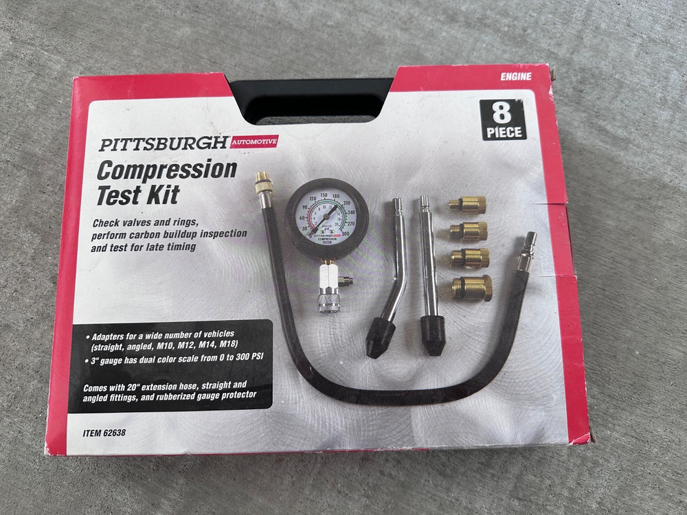 Pittsburgh Automotive 62638 Compression Test kit - 8-Piece Kit