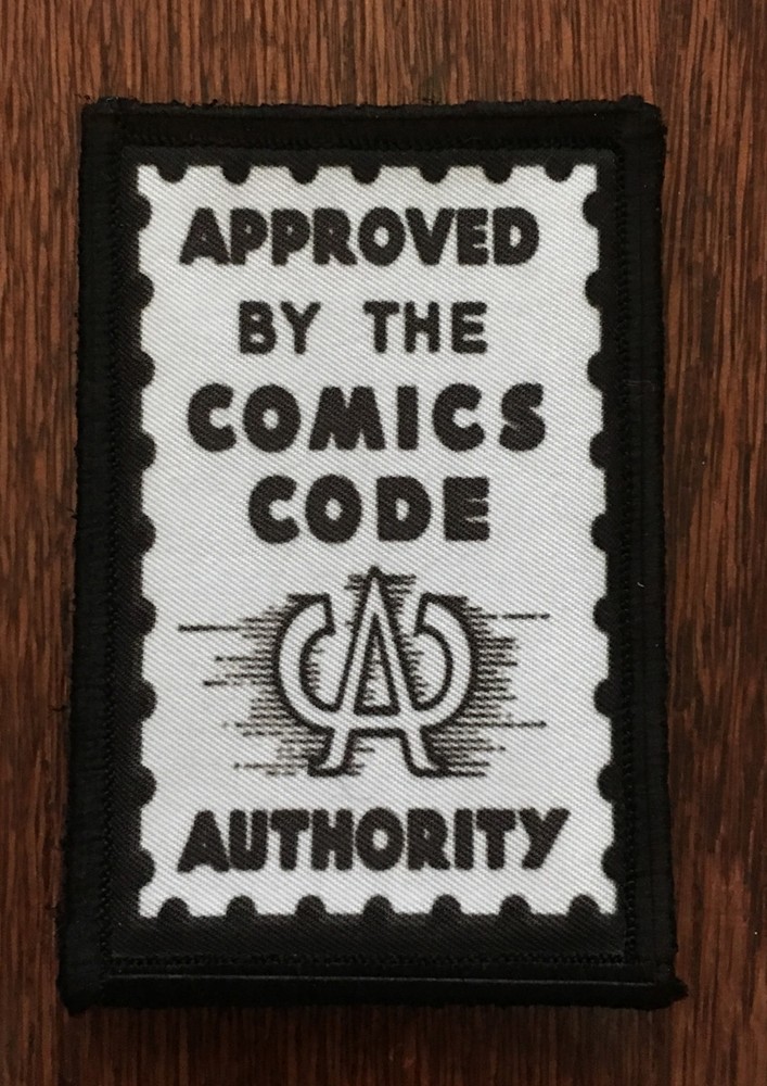 Approved by The Comics Code Morale Patch Tactical ARMY Military USA Flag Hook