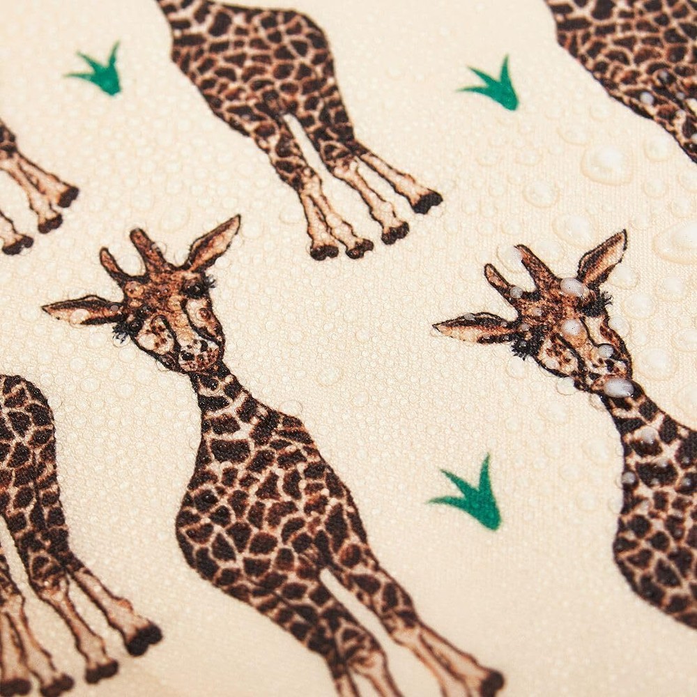 ECO CHIC Lightweight Packable Backpack Handy One Size, Giraffes Beige
