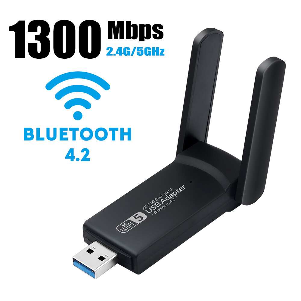 USB WiFi Bluetooth Adapter 2.4G/5G Network Adapter for Desktop PC Bluetooth Card