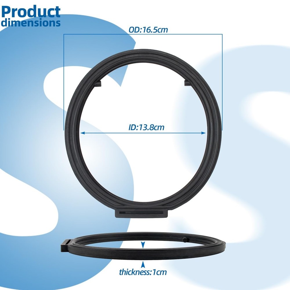 Sconva Wall Fitting Rubber Seal Gasket Replacement for Summer Waves Black