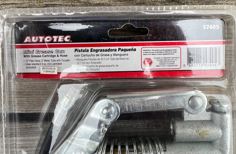Vintage Autotec Mini Grease Gun - Previously Used - UNTESTED