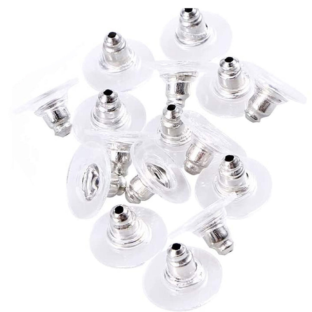 300X Earring Backs Post Backings stopper Silver Golden Stud secure Hook Earring