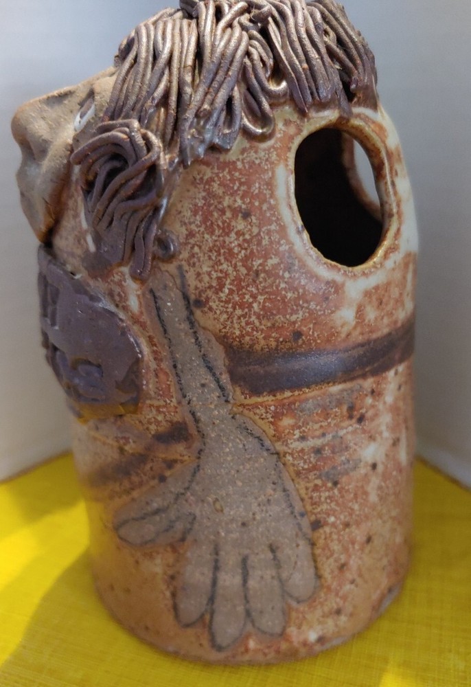 Studio Art Pottery Toothbrush Holder Funky Man
