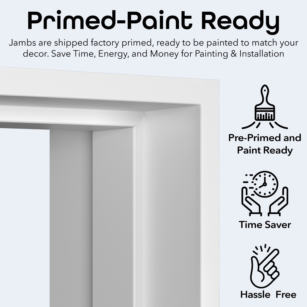 Interior Primed Paint Grade Door Jamb Frame Kit
