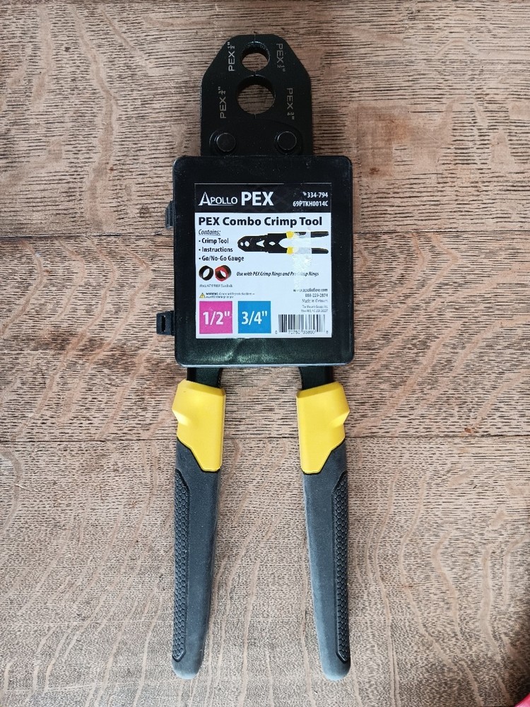 Apollo PEX 69PTKH0014C PEX Combo Crimp Tool 1/2" & 3/4"