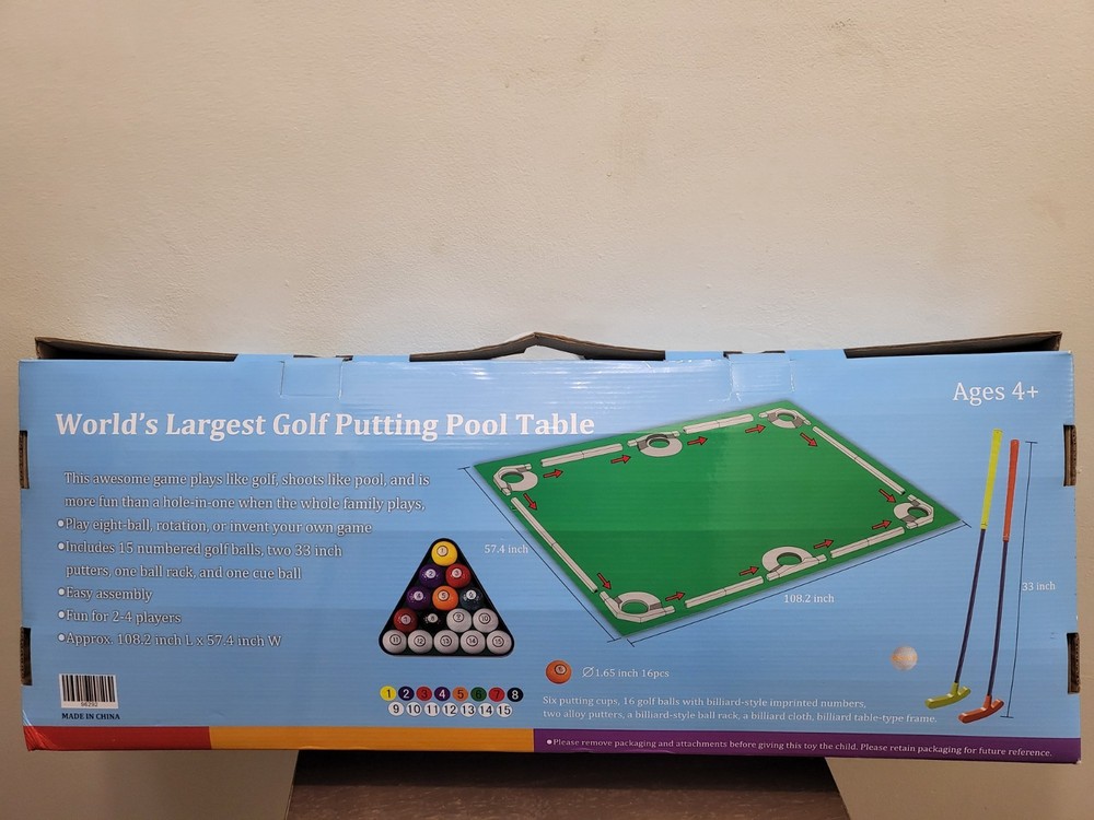 Hammacher Schlemmer World's Largest Putting Pool Table