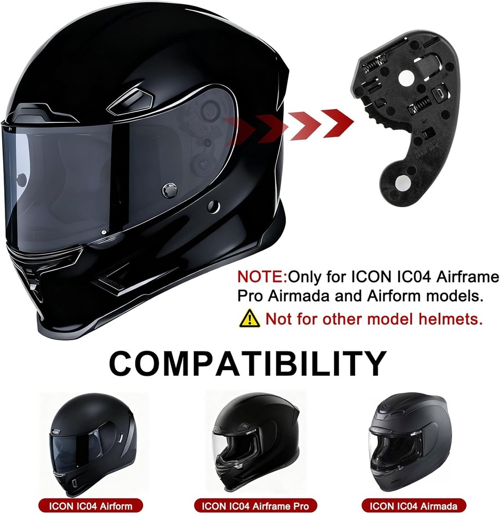 Icon Ic04 Airframe Pro Airmada Airform Visor Mechanism, Replace Ic04 Visor Base