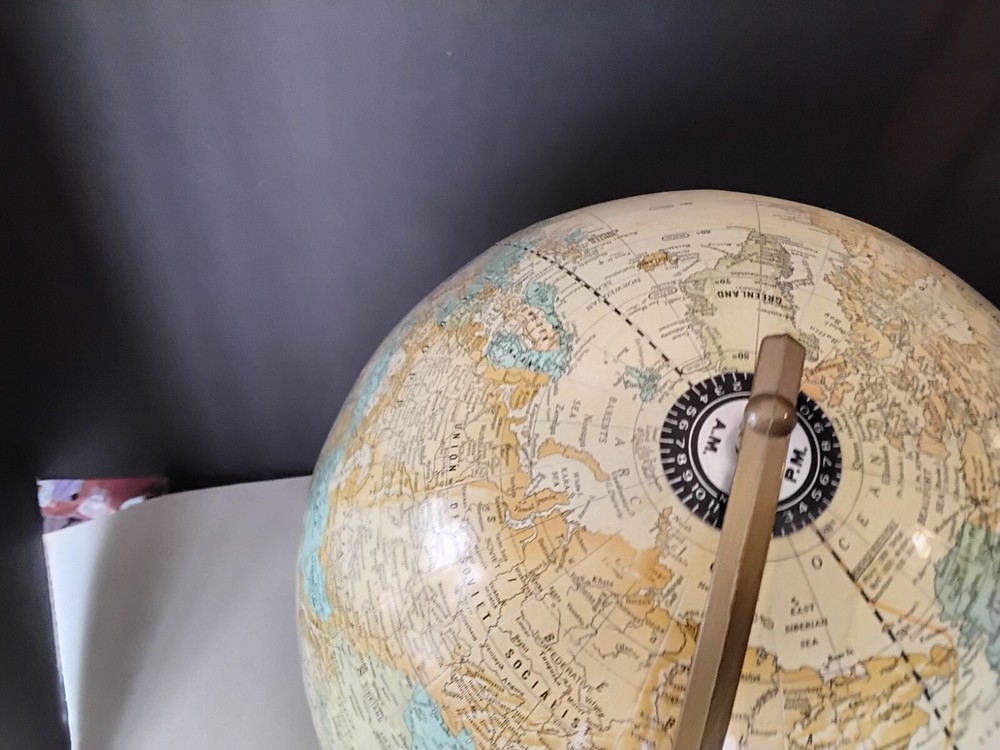 Crams Imperial World Globe. Learning Geography Excellent Condition