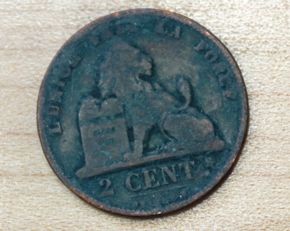 1875 Belgium 2 Centimes