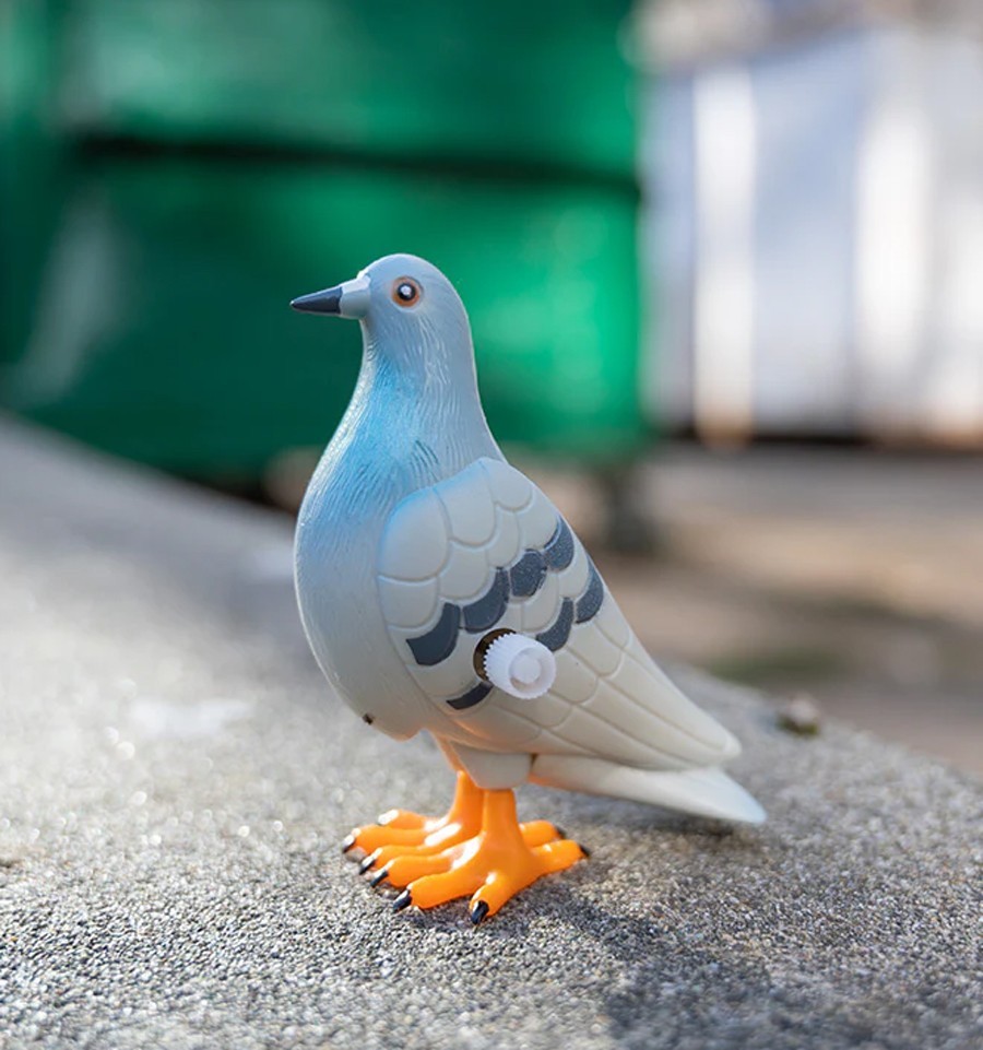 WIND-UP PERKY PIGEON - 3-5/8" Tall - Novelty Fun Gag Gift